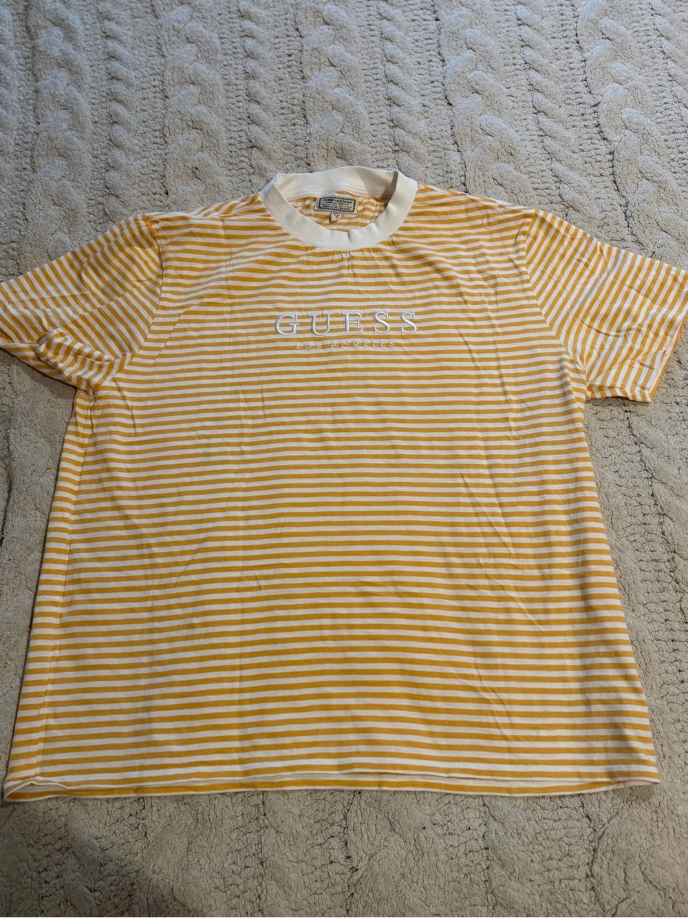 Guess Originals Los Angeles Striped T-Shirt Mens XL